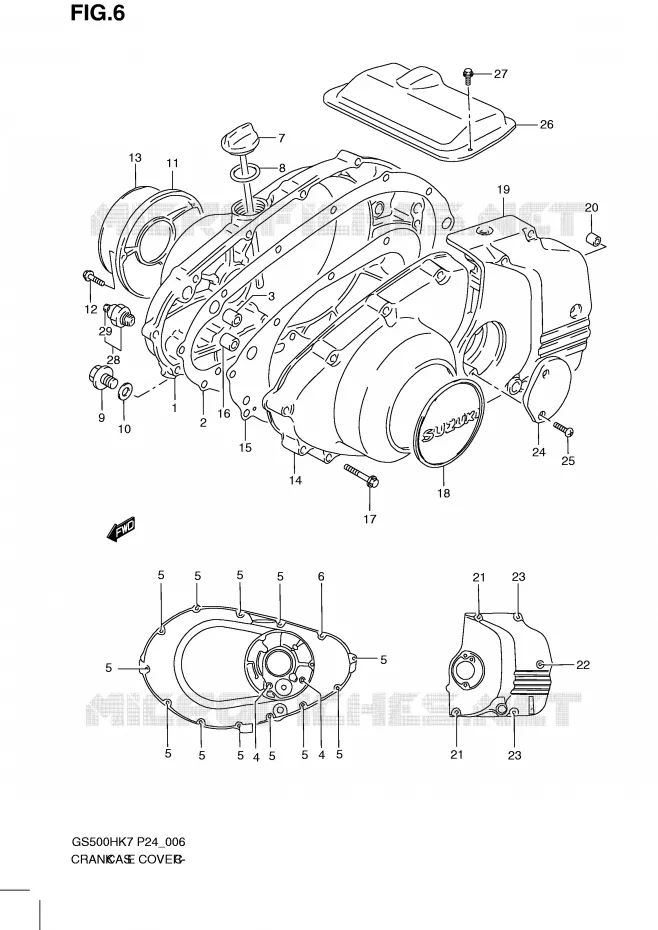 CASING Suzuki MOTO 500 GS-E 2010  GS500HL0(P24)