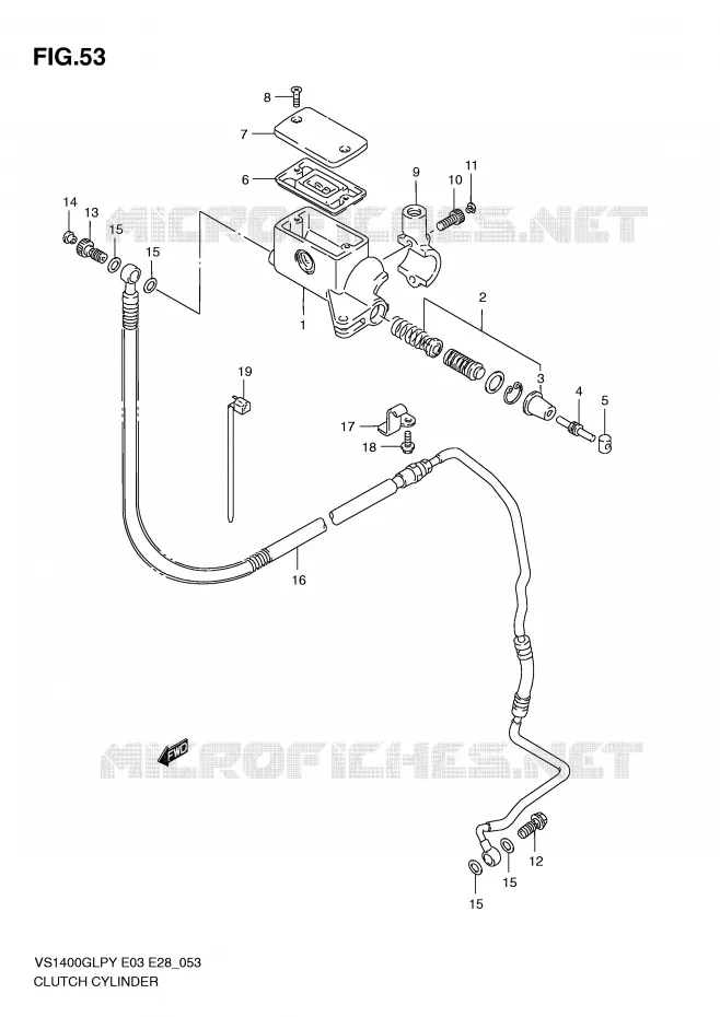CLUTCH HOOFDREMCILINDER Suzuki MOTO 1400 INTRUDER 2002  VS1400GLPK2(E3/E28)