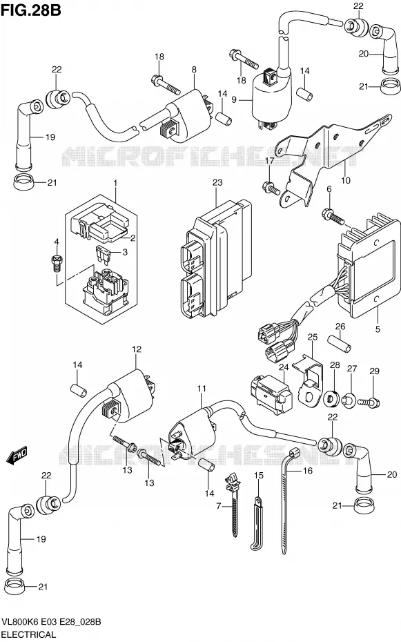 ELEKTRISCH (MODEL K9/L0 E33) Suzuki MOTO 800 INTRUDER 2007  VL800CK7(E3/E28)