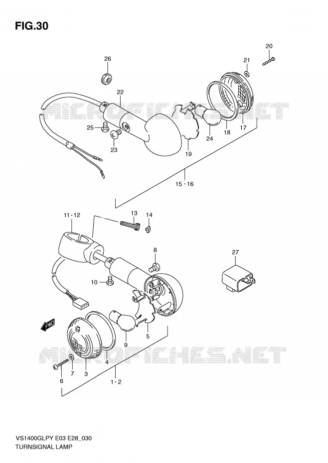 INDICATOREN Suzuki MOTO 1400 INTRUDER 1997  VS1400GLPV(E3/E28)