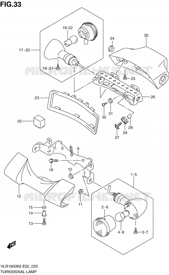 INDICATOREN Suzuki MOTO 1800 BOULEVARD 2008  VLR1800U2K8(E2)
