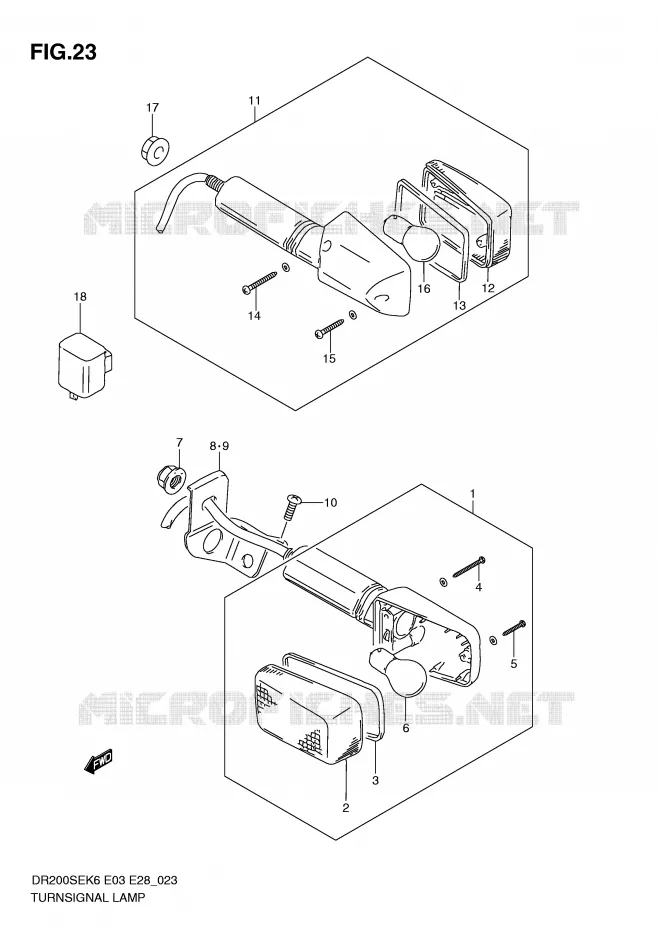 INDICATOREN Suzuki MOTO 200 DR 2006  DR200SEK6(E3/E28)