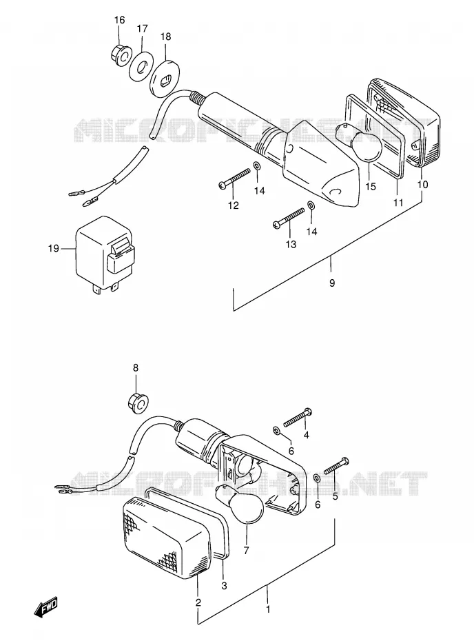 INDICATOREN Suzuki MOTO 500 GS-E 1998  GS500EUW(E2)