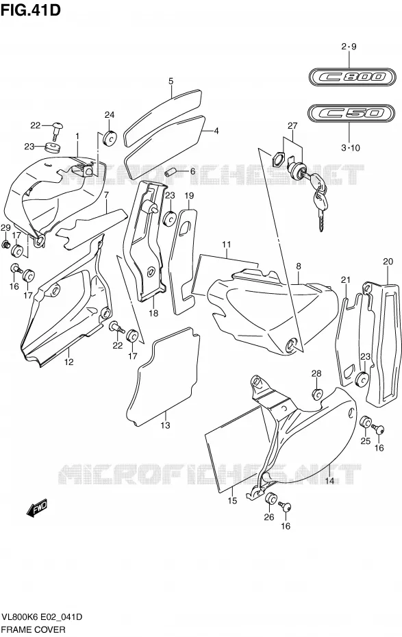 KUIP (MODEL L0) Suzuki MOTO 800 VOLUSIA 2006  VL800UEK6(E2)
