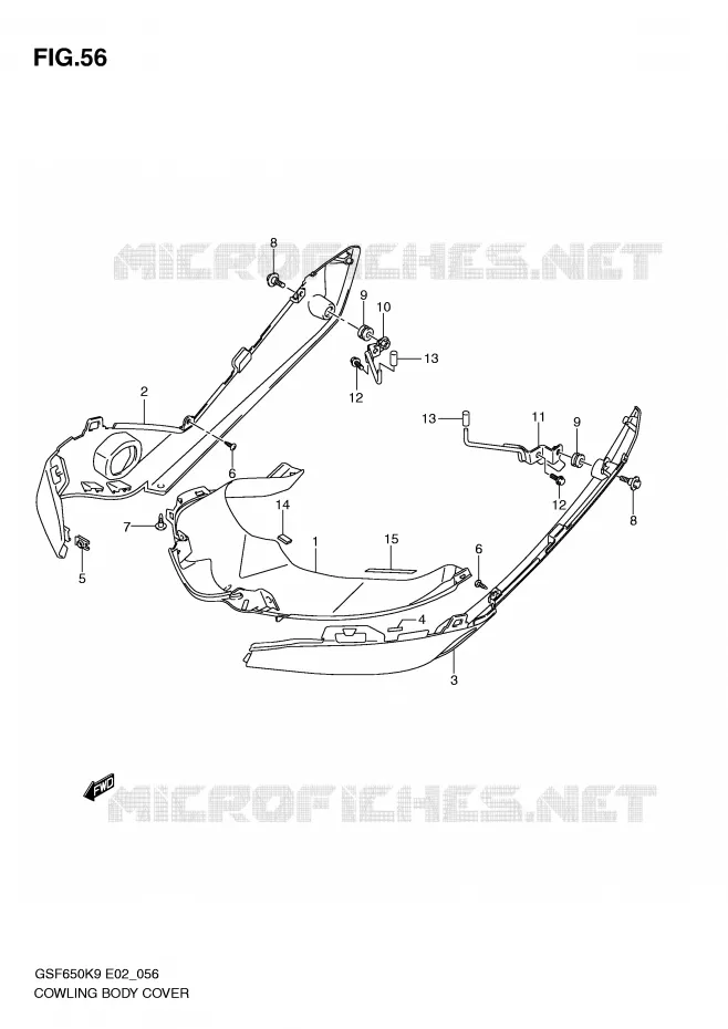 KUIP (WITH COWLING) Suzuki MOTO 650 BANDIT 2010  GSF650SL0(E2)