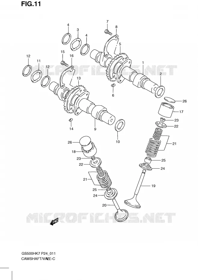 NOKKENAS - VALVES Suzuki MOTO 500 GS-F 2010  GS500FHL0(P24)