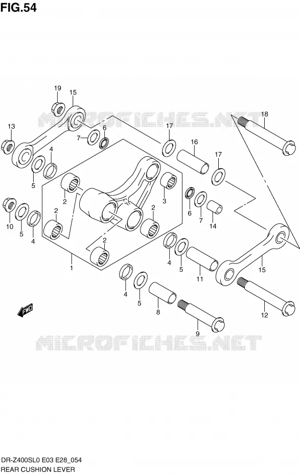 SCHOKBREKER AANEENSCHAKELING Suzuki MOTO 400 DR-Z 2010  DR-Z400SL0(E3/E28)