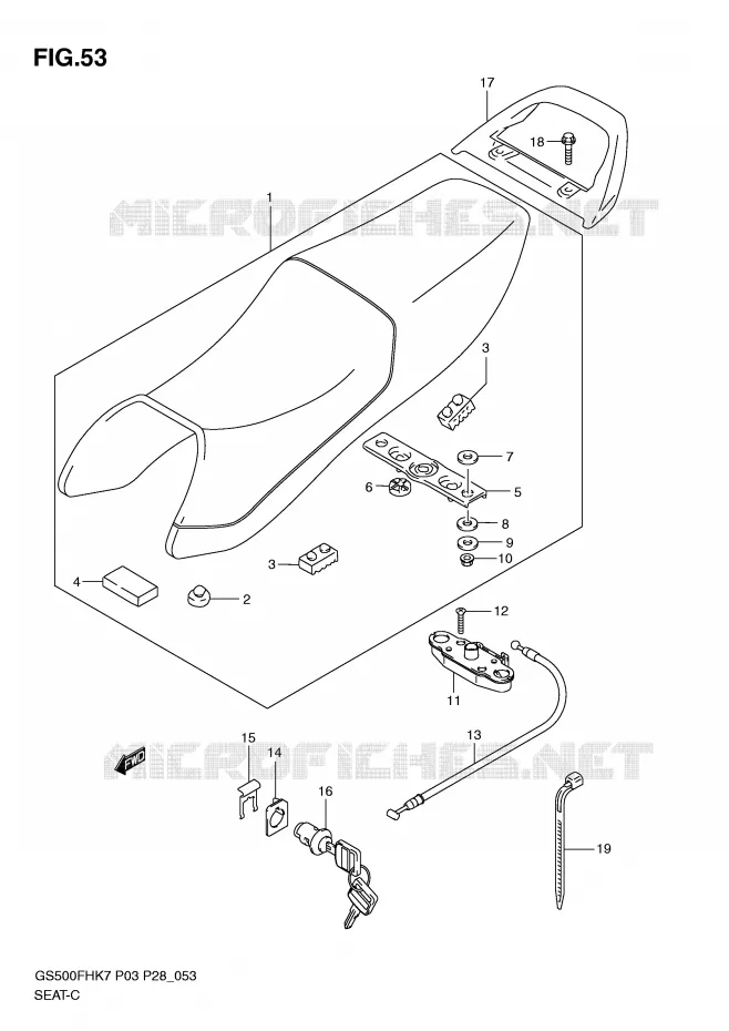 SEAT Suzuki MOTO 500 GS-F 2010  GS500FHL0(P3)