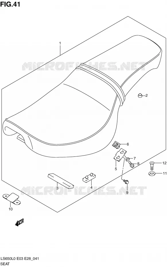SEAT Suzuki MOTO 650 BOULEVARD 2010  LS650L0(E3/E28)