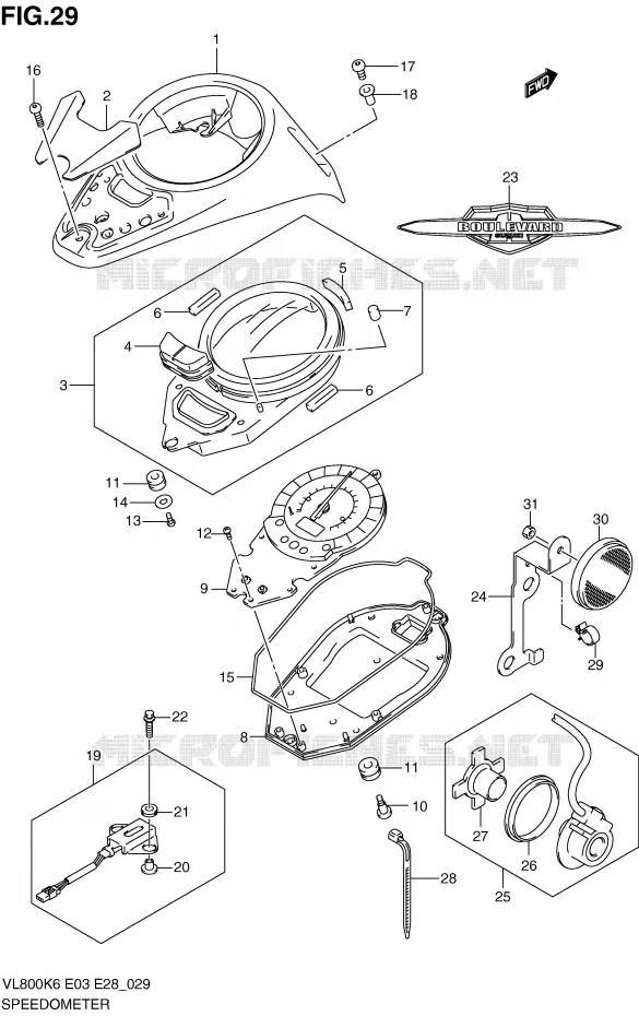 SNELHEIDSMETER (VL800K6/TK6/CK6) Suzuki MOTO 800 VOLUSIA 2009  VL800CK9(E3/E28)