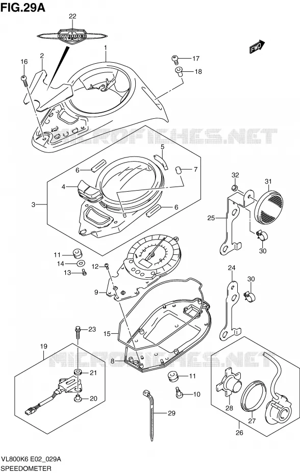 SNELHEIDSMETER (VL800K7/K8/UEK7/UEK8) Suzuki MOTO 800 VOLUSIA 2006  VL800CK6(E2)