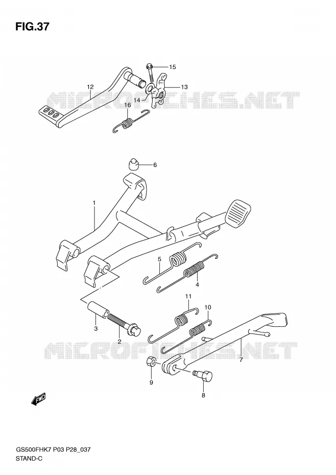 STAND Suzuki MOTO 500 GS-E 2007  GS500HK7(P3)