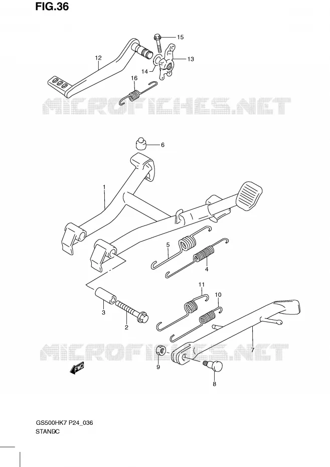 STAND Suzuki MOTO 500 GS-F 2008  GS500FHK8(P24)