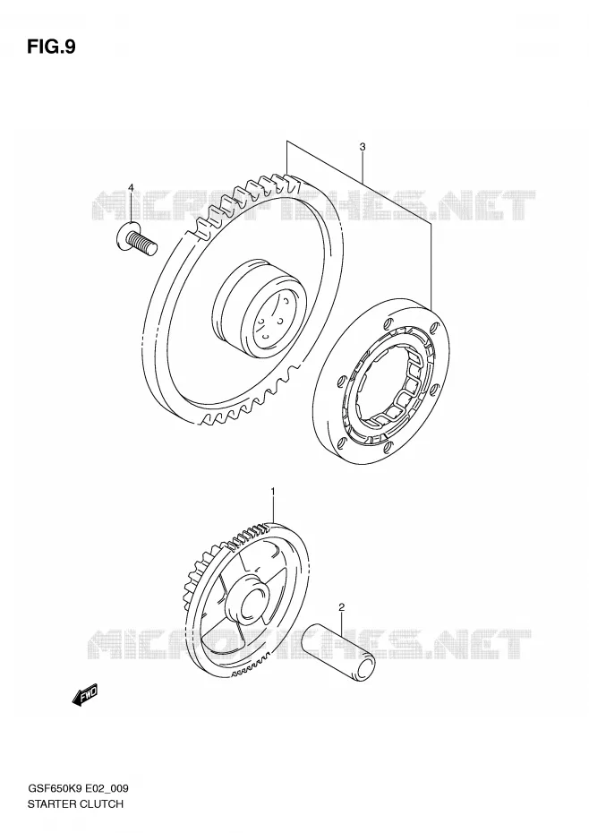 STARTMOTOR CLUTCH Suzuki MOTO 650 BANDIT 2009  GSF650AK9(E2)