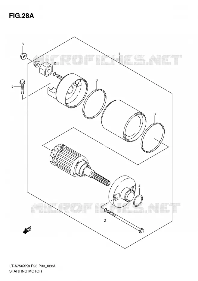 STARTMOTOR (MODEL L0) Suzuki QUAD 750 KINGQUAD 2008  LT-A750XK8(P28/P33)