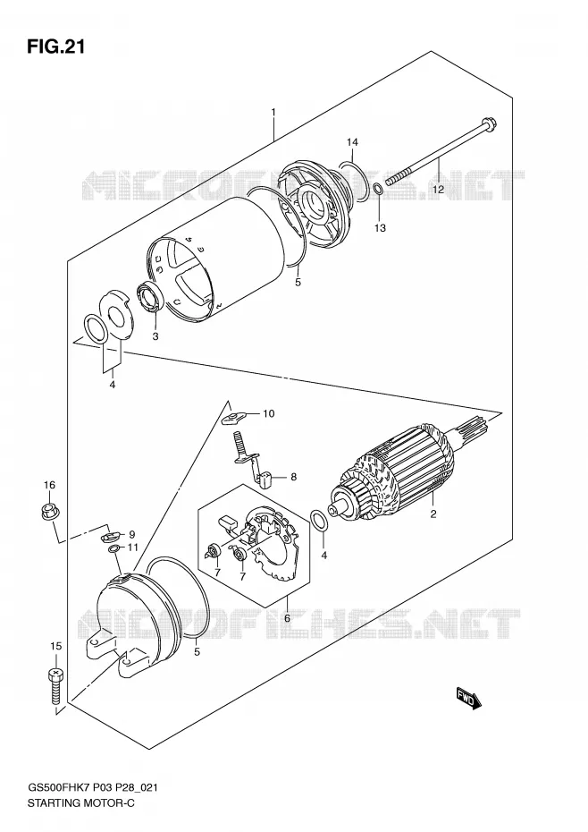 STARTMOTOR Suzuki MOTO 500 GS-E 2009  GS500HK9(P3)