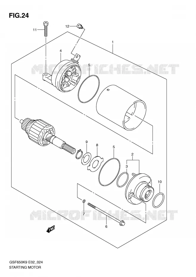 STARTMOTOR Suzuki MOTO 650 BANDIT 2009  GSF650UK9(E2)