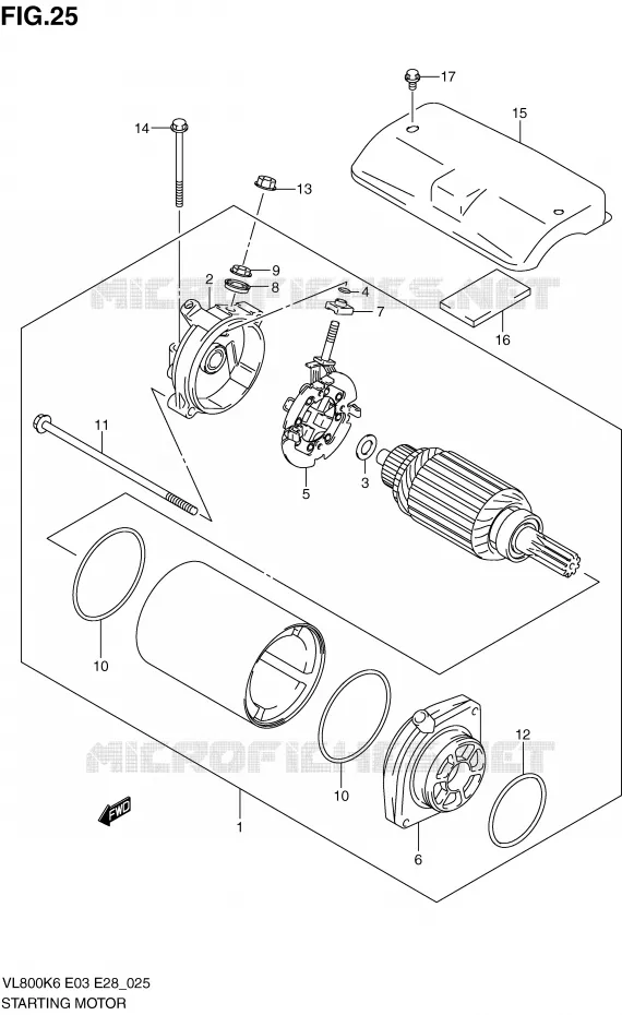 STARTMOTOR Suzuki MOTO 800 VOLUSIA 2008  VL800K8(E3/E28)