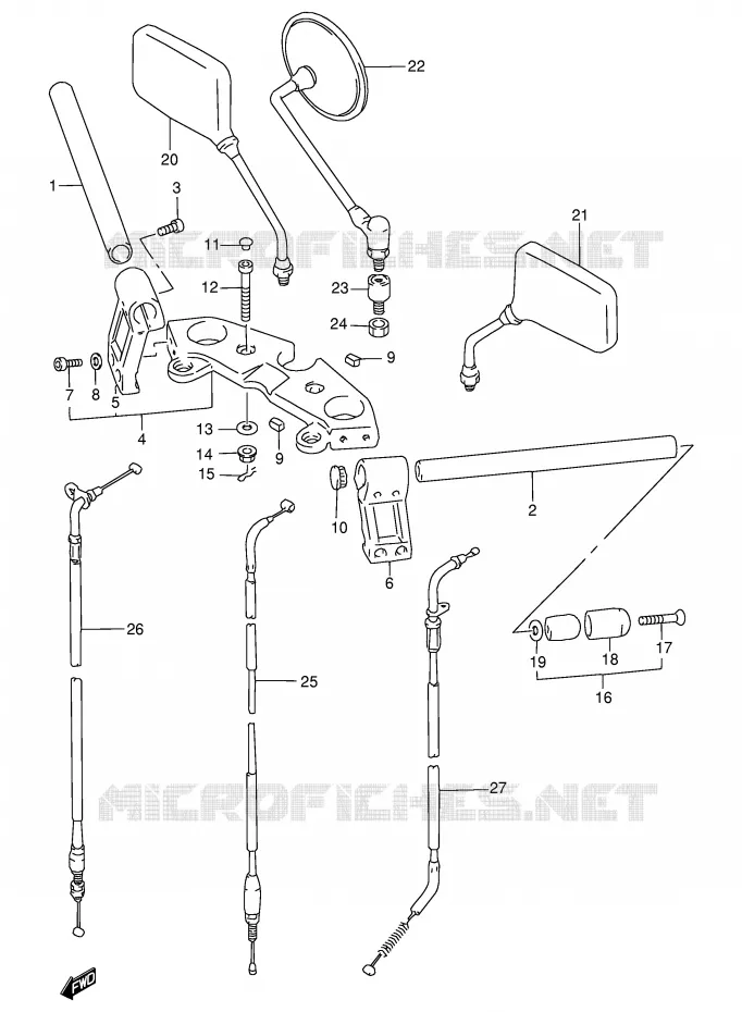 STUUR Suzuki MOTO 500 GS-E 2000  GS500EY(E2)