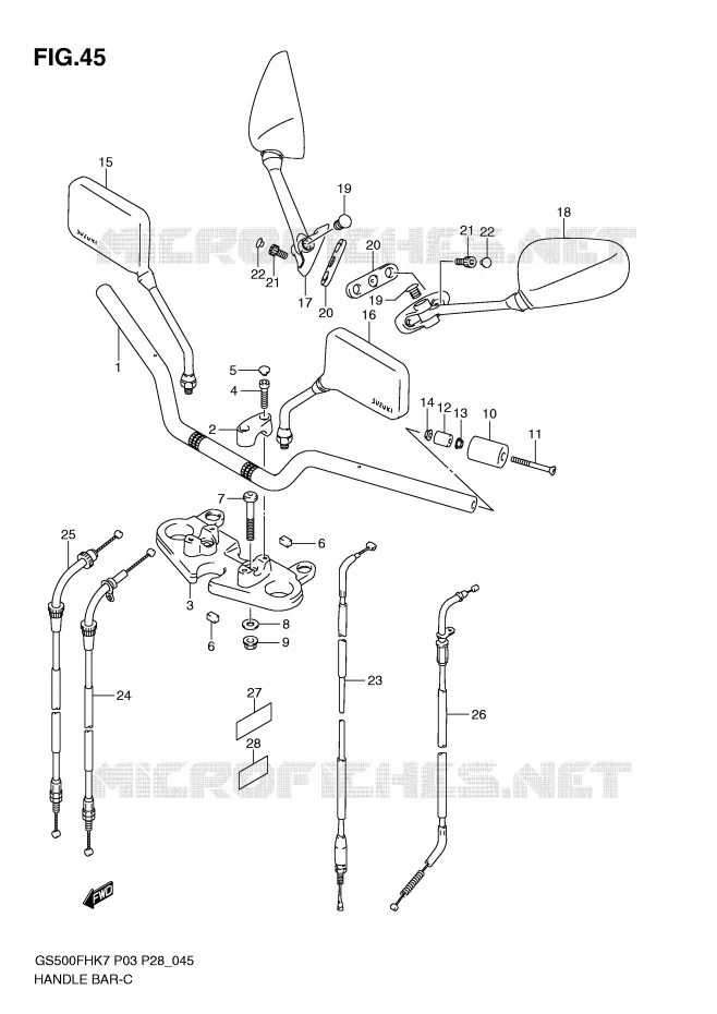 STUUR Suzuki MOTO 500 GS-F 2010  GS500FHL0(P3)