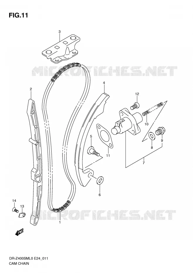 TIMING Suzuki MOTO 400 DR-Z 2010  DR-Z400SML0(E24)