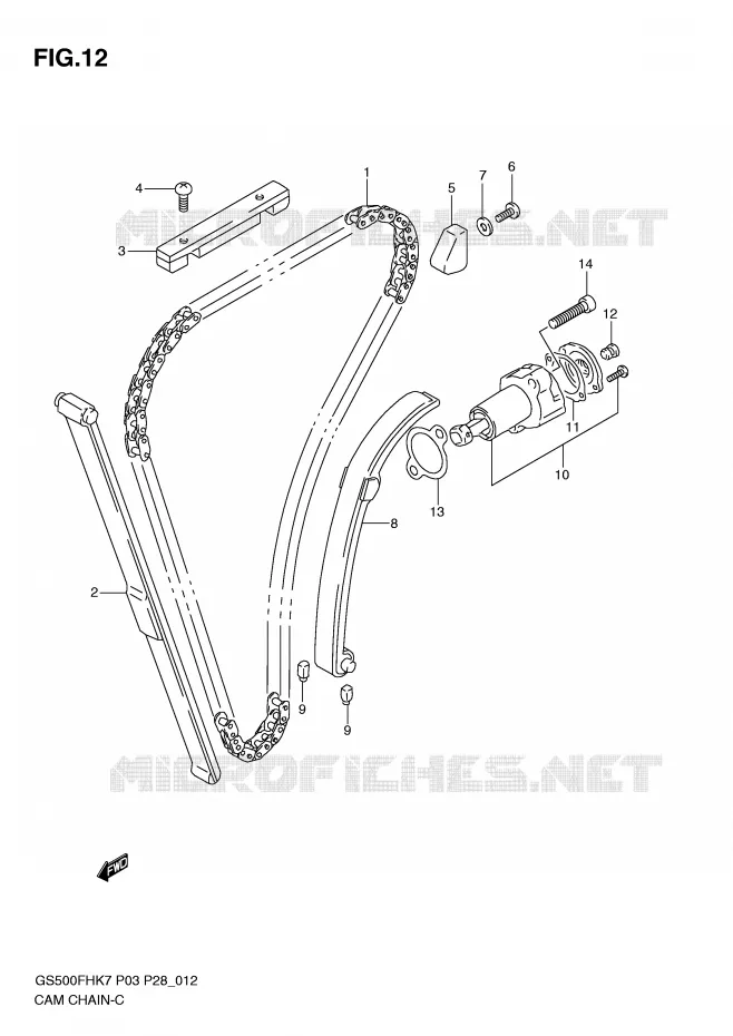 TIMING Suzuki MOTO 500 GS-F 2007  GS500FHK7(P3)