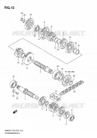 TRANSMISSION voor Suzuki RM 85 2007