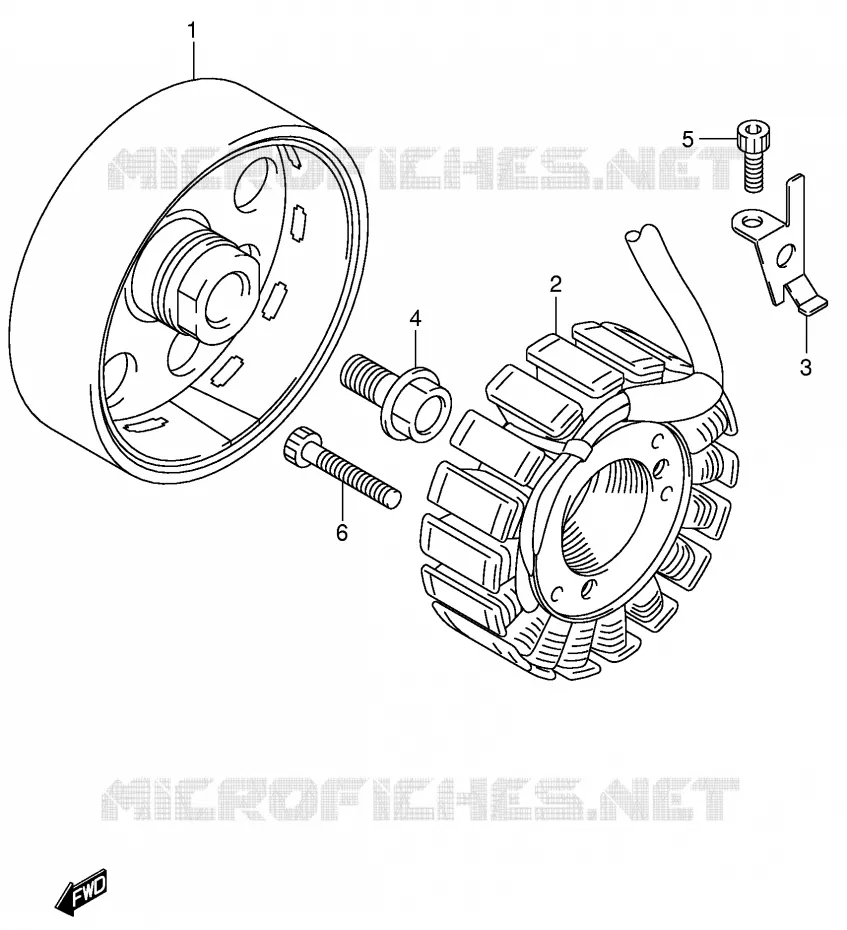 ALTERNATOR (MODELE K2/K3) Suzuki MOTO 750 GSX-R 2002  GSX-R750U1K2(E2)