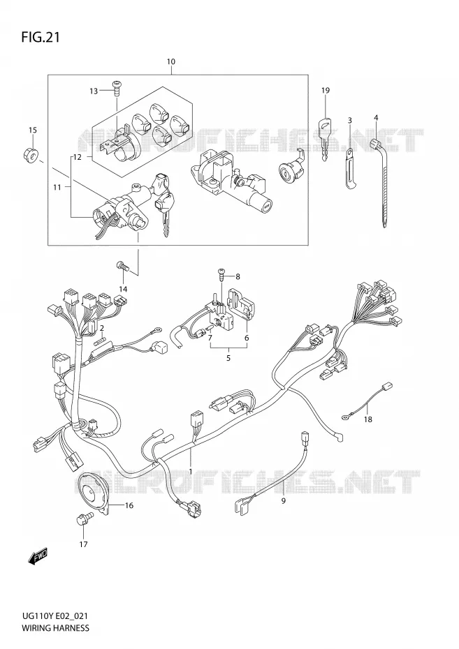 BEDRADING Suzuki SCOOTER 110 UG 2000  UG110Y(E2)