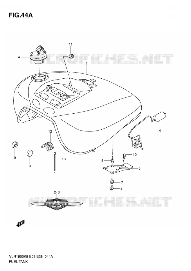 BENZINETANK (VLR1800L0) Suzuki MOTO 1800 BOULEVARD 2010  VLR1800L0(E3/E28)