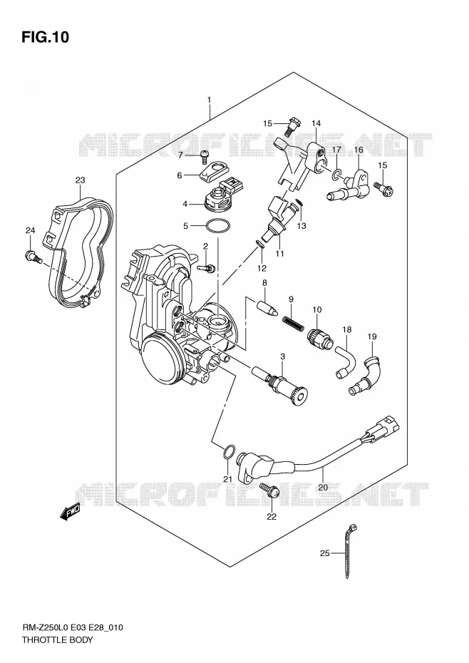 BRANDSTOFINJECTIE ASSY Suzuki MOTO 250 RM-Z 2010  RM-Z250L0(E3/E28)