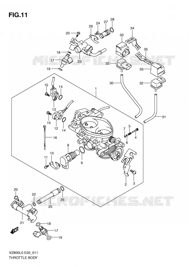 BRANDSTOFINJECTIE ASSY Suzuki MOTO 800 MARAUDER 2010  VZ800L0(E2)