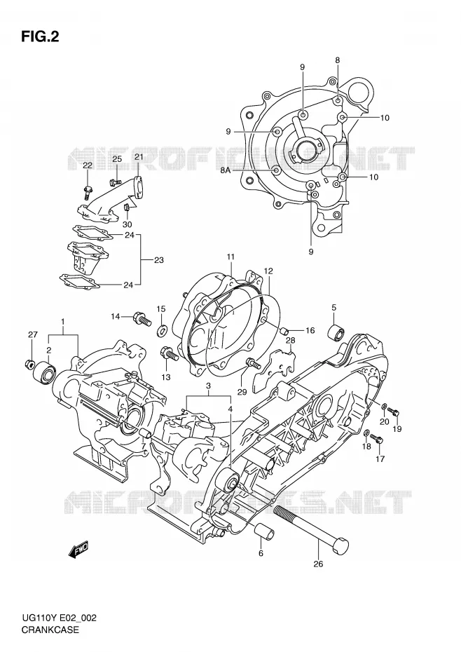 CASING Suzuki SCOOTER 110 UG 2001  UG110K1(E2)