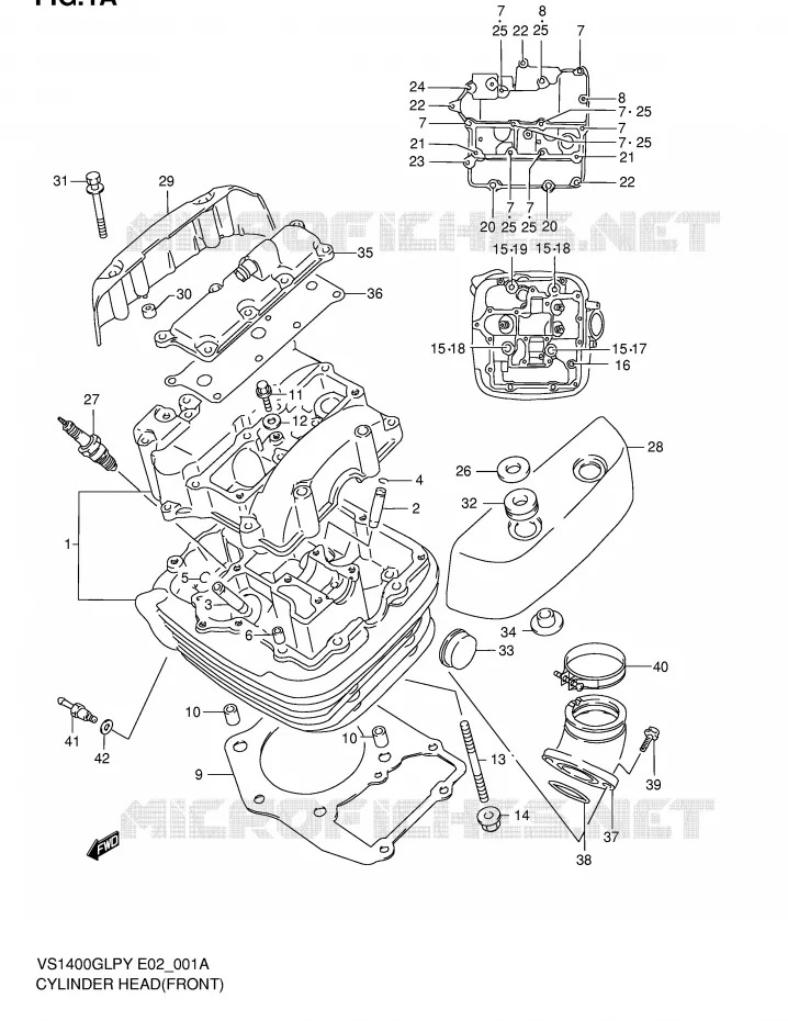 CILINDERKOP (AVT) Suzuki MOTO 1400 INTRUDER 2002  VS1400GLPK2(E2)
