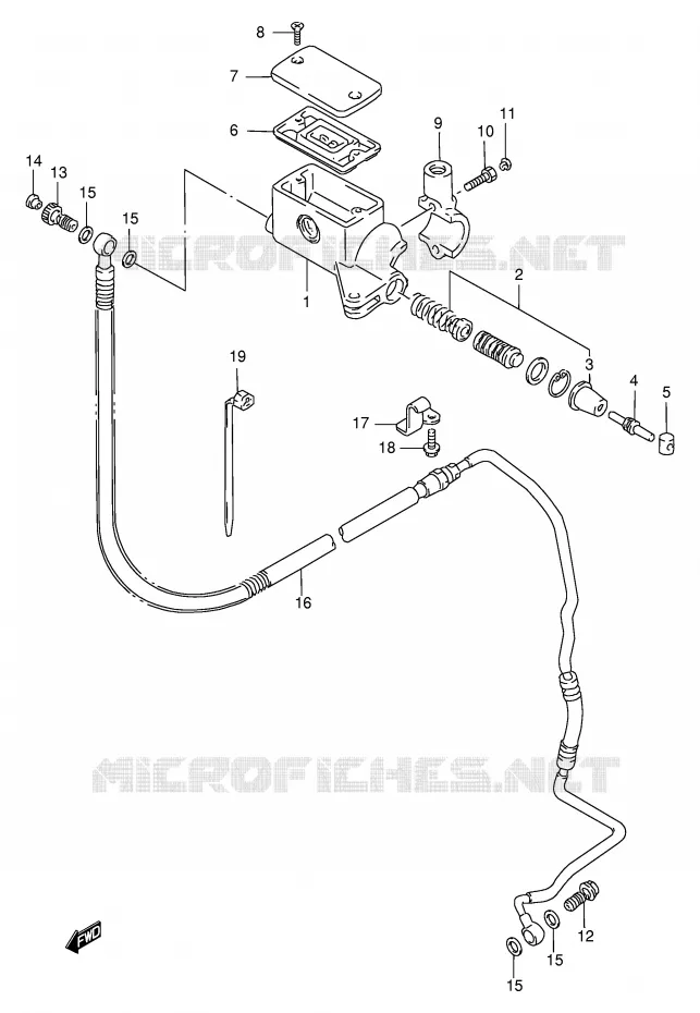 CLUTCH HOOFDREMCILINDER Suzuki MOTO 1400 INTRUDER 2001  VS1400GLPK1(E2)