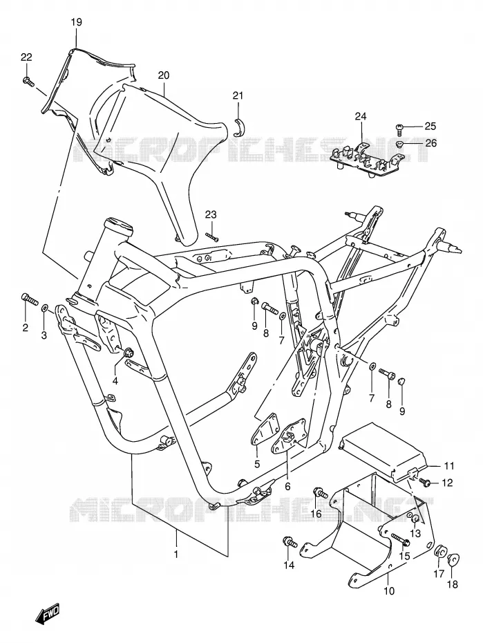 FRAME (MODELE V) Suzuki MOTO 1400 INTRUDER 2000  VS1400GLPY(E2)