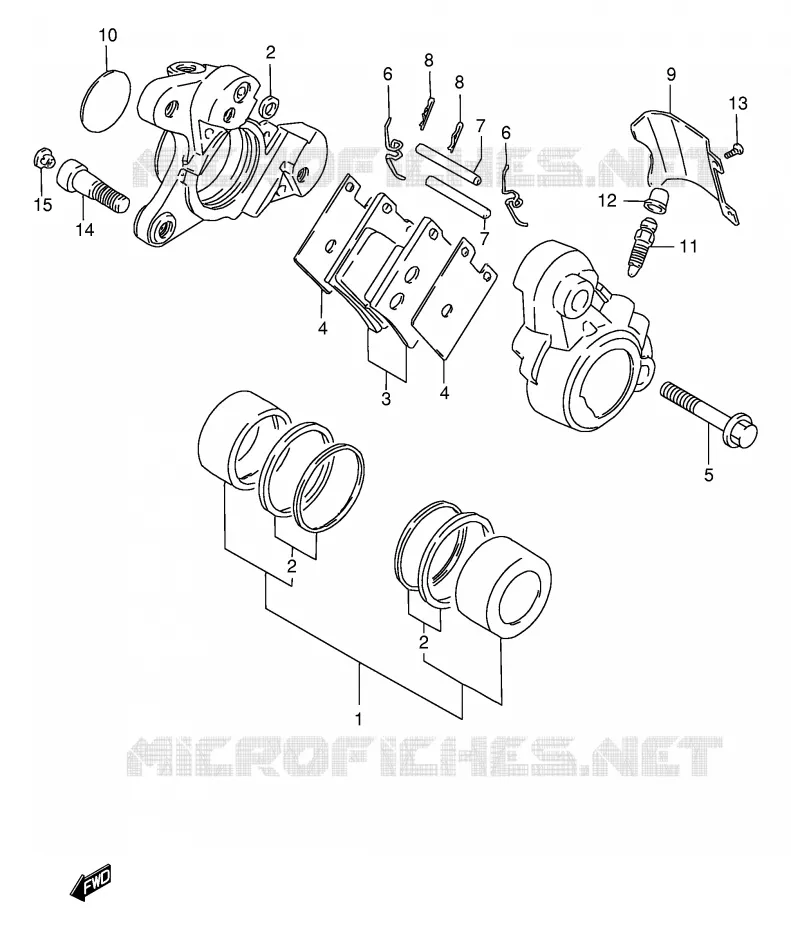 FRONT CALIPER Suzuki MOTO 1400 INTRUDER 2003  VS1400GLPK3(E2)