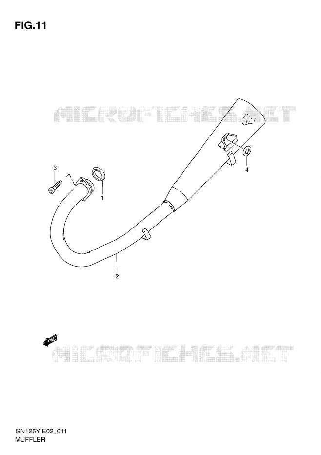 GELUIDDEMPER Suzuki MOTO 125 GN 1998  GN125UW(E2)