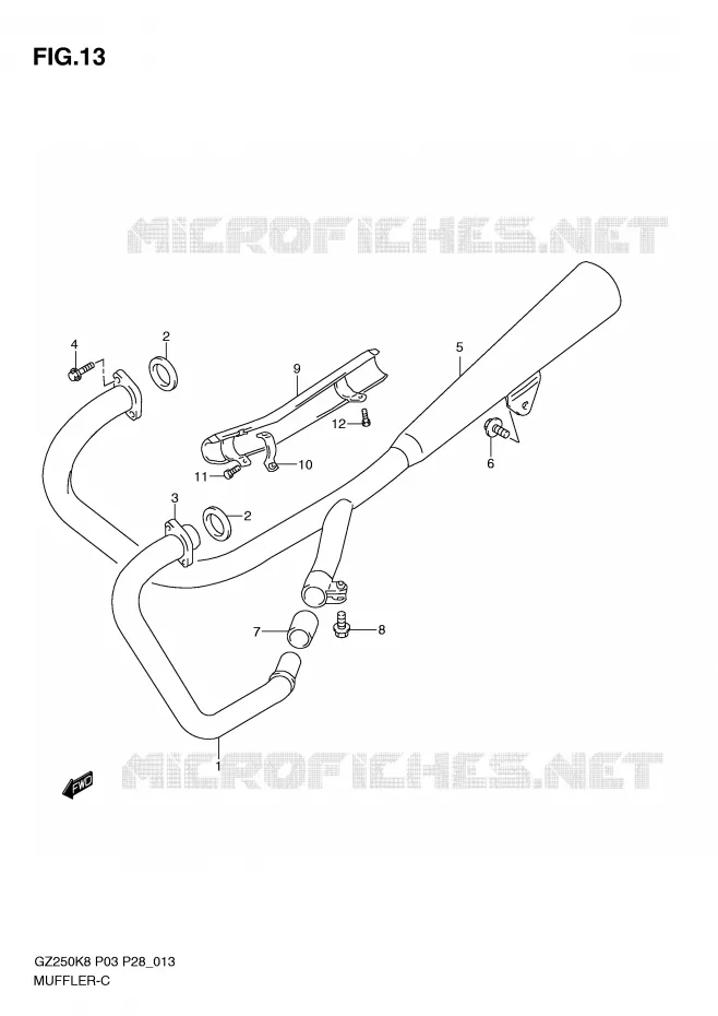 GELUIDDEMPER Suzuki MOTO 250 MARAUDER 2010  GZ250L0(P3)