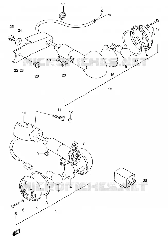 INDICATOREN Suzuki MOTO 1400 INTRUDER 1998  VS1400GLPW(E2)