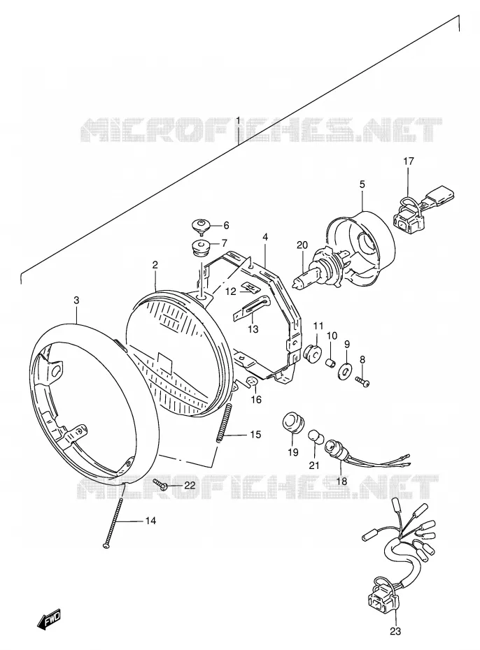 KOPLAMP Suzuki MOTO 1400 INTRUDER 1999  VS1400GLPX(E2)