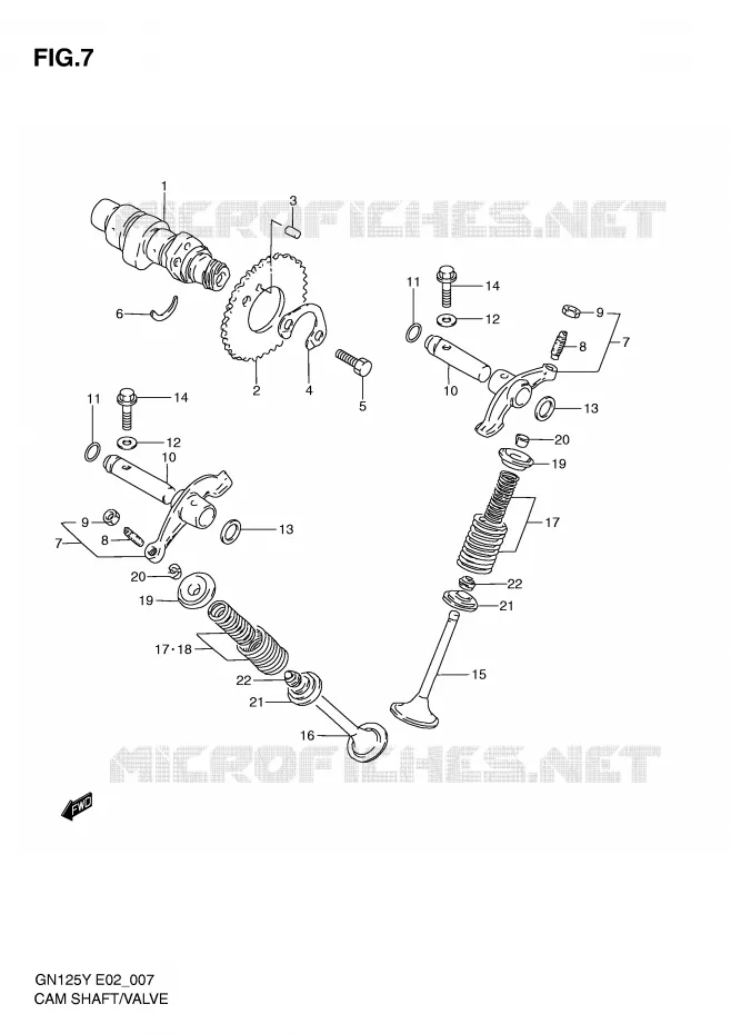 NOKKENAS - VALVES Suzuki MOTO 125 GN 1999  GN125UX(E2)