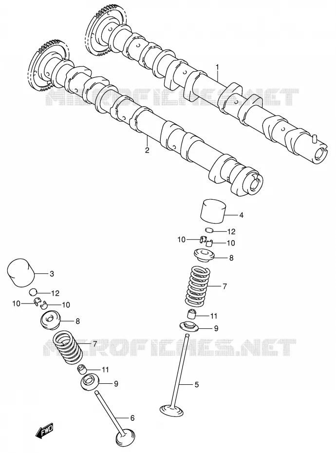 NOKKENAS - VALVES Suzuki MOTO 750 GSX-R 2000  GSX-R750Y(E2)