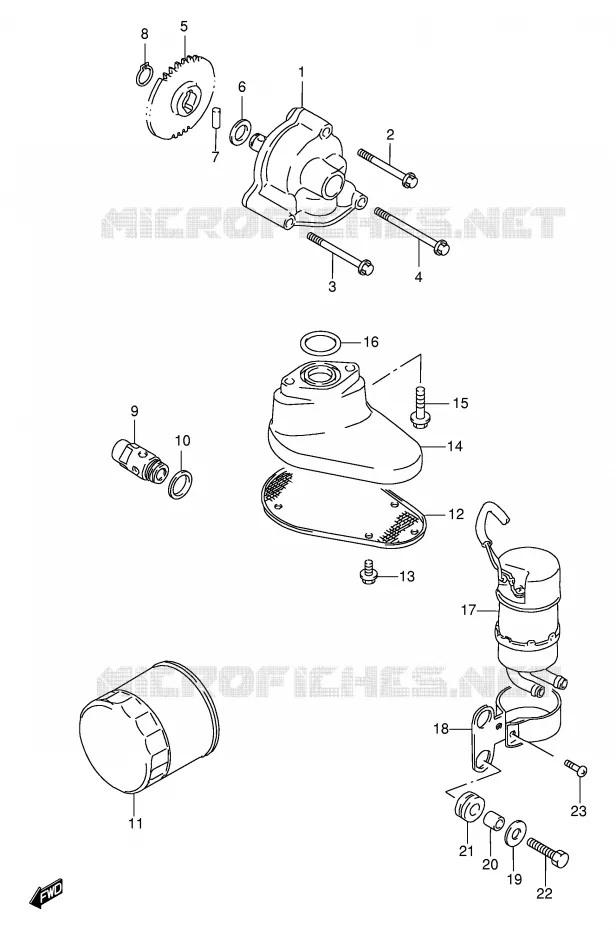 OLIEPOMP - FUEL PUMP Suzuki MOTO 1400 INTRUDER 1998  VS1400GLPW(E2)