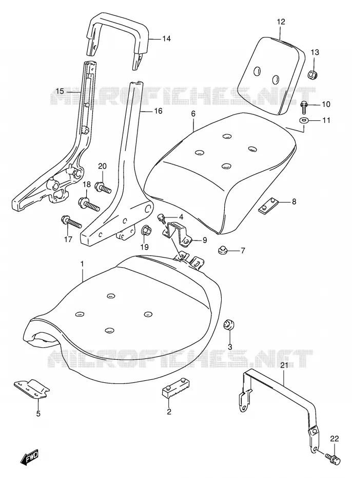 SEAT (VOIR NOTE) Suzuki MOTO 1400 INTRUDER 1997  VS1400GLPV(E2)