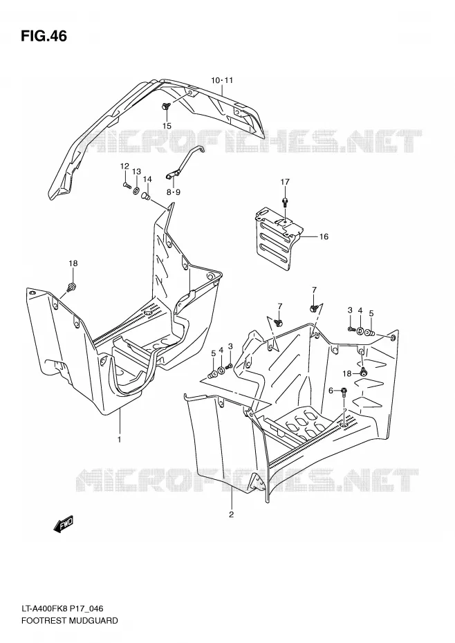 SPATBORD Suzuki QUAD 400 EIGER 2009  LT-A400FK9(P17)