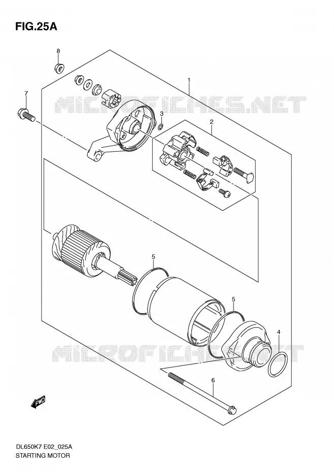 STARTMOTOR (MODEL K9 P37,MODEL L0) Suzuki MOTO 650 V-STROM 2010  DL650L0(E2)