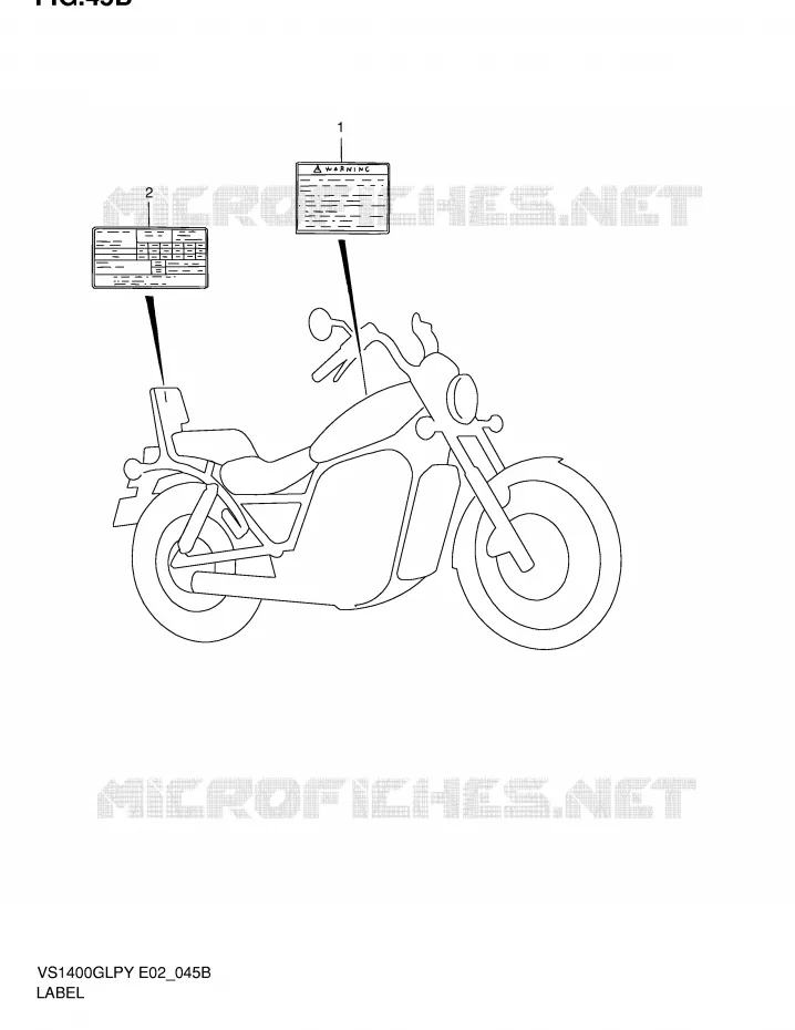 WAARSCHUWINGSLABEL (MODELE K2/K3) Suzuki MOTO 1400 INTRUDER 1997  VS1400GLPV(E2)
