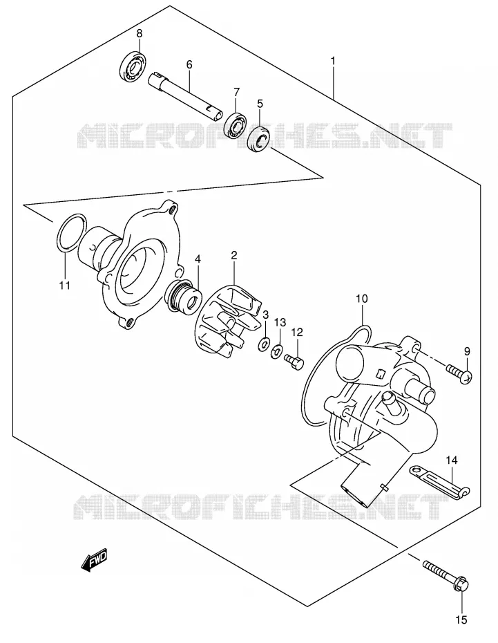 WATERPOMP Suzuki MOTO 750 GSX-R 2001  GSX-R750U1K1(E2)