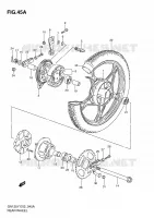 ACHTERWIEL (GN125EV/EW/EX/EY/EK1) voor Suzuki GN 125 1999